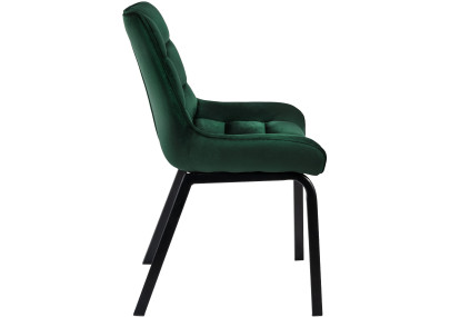 Ensemble de 2 chaises Saranda, velours vert