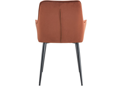 Ensemble de 2 chaises de salle à manger Ferndale en velours marron