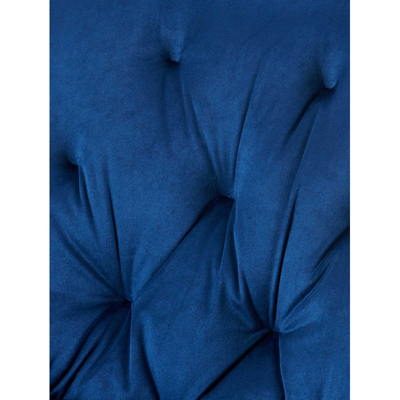 Ensemble de 2 chaises de salle à manger Wallace en velours bleu