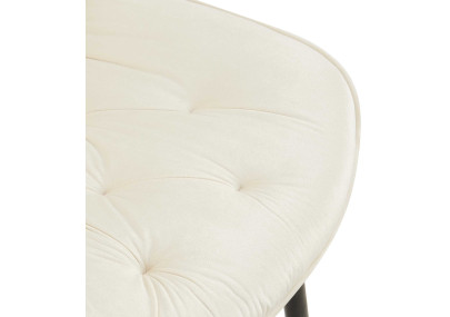 Ensemble de 2 chaises de salle à manger Wallace en velours crème