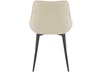 Ensemble de 2 chaises de salle à manger Wallace en velours crème