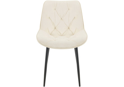 Ensemble de 2 chaises de salle à manger Wallace en velours crème