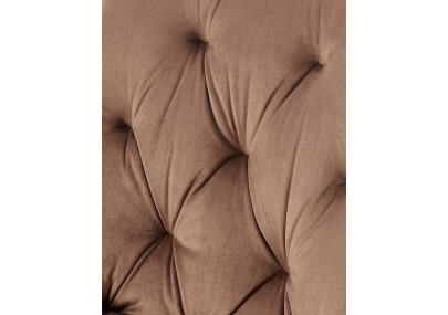 Ensemble de 2 chaises de salle à manger Wallace en velours marron