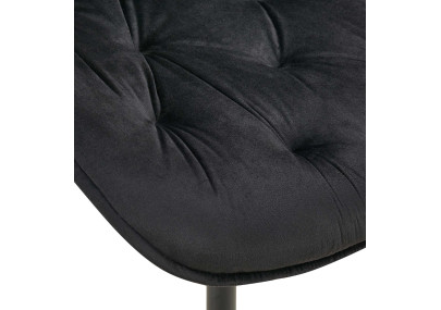 Ensemble de 2 chaises de salle à manger Wallace en velours noir