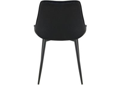 Ensemble de 2 chaises de salle à manger Wallace en velours noir