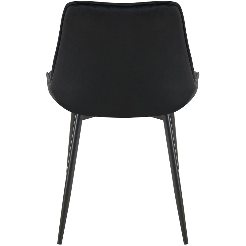 Ensemble de 2 chaises de salle à manger Wallace en velours noir