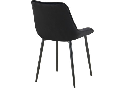 Ensemble de 2 chaises de salle à manger Wallace en velours noir