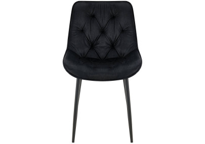 Ensemble de 2 chaises de salle à manger Wallace en velours noir