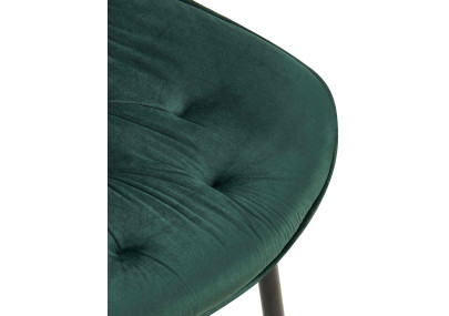 Ensemble de 2 chaises de salle à manger Wallace en velours vert