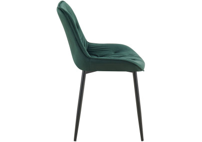 Ensemble de 2 chaises de salle à manger Wallace en velours vert