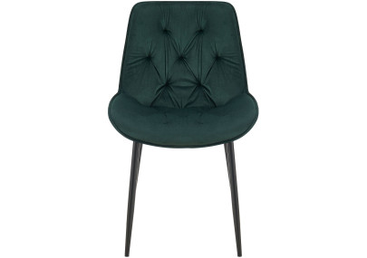 Ensemble de 2 chaises de salle à manger Wallace en velours vert