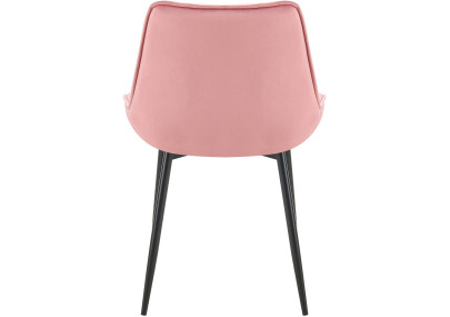 Ensemble de 2 chaises de salle à manger Wallace en velours rose