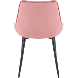 Ensemble de 2 chaises de salle à manger Wallace en velours rose