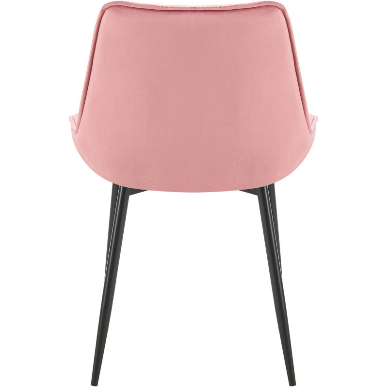 Ensemble de 2 chaises de salle à manger Wallace en velours rose