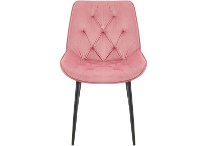 Ensemble de 2 chaises de salle à manger Wallace en velours rose