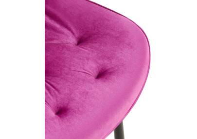 Ensemble de 2 chaises de salle à manger Wallace en velours violet