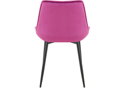 Ensemble de 2 chaises de salle à manger Wallace en velours violet