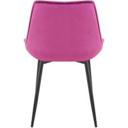 Ensemble de 2 chaises de salle à manger Wallace en velours violet