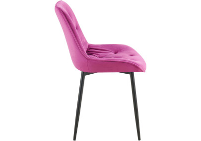 Ensemble de 2 chaises de salle à manger Wallace en velours violet