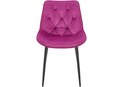 Ensemble de 2 chaises de salle à manger Wallace en velours violet