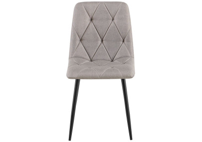 Ensemble de 2 chaises de salle à manger en tissu Clairton gris clair