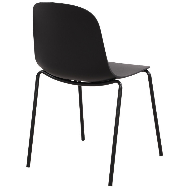 Ensemble de 2 chaises Hardin, noires