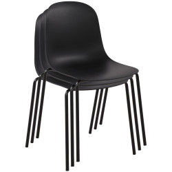 Ensemble de 2 chaises Hardin, noires