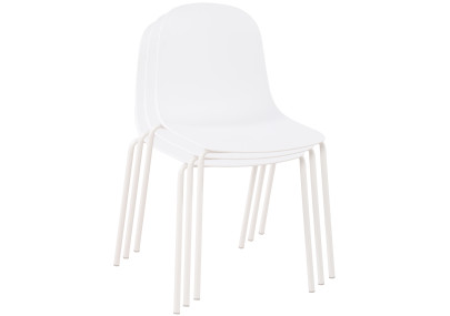 Ensemble de 2 chaises Hardin, blanches
