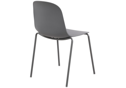 Ensemble de 2 chaises Hardin, gris foncé