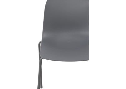Ensemble de 2 chaises Hardin, gris foncé