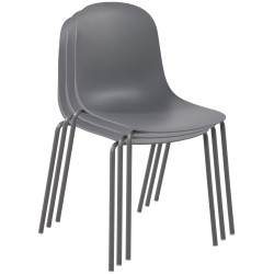 Ensemble de 2 chaises Hardin, gris foncé
