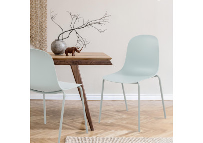 Ensemble de 2 chaises Hardin turquoise