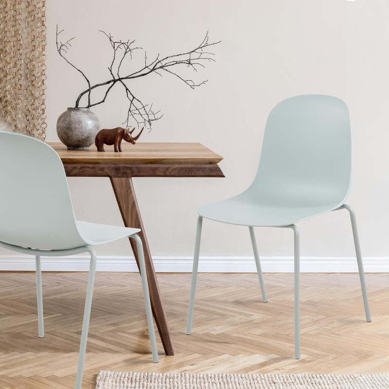 Ensemble de 2 chaises Hardin turquoise