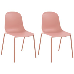 Ensemble de 2 chaises Hardin rose