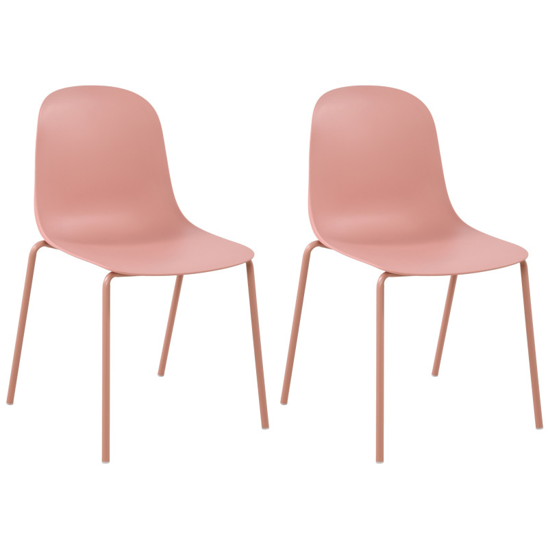 Ensemble de 2 chaises Hardin rose