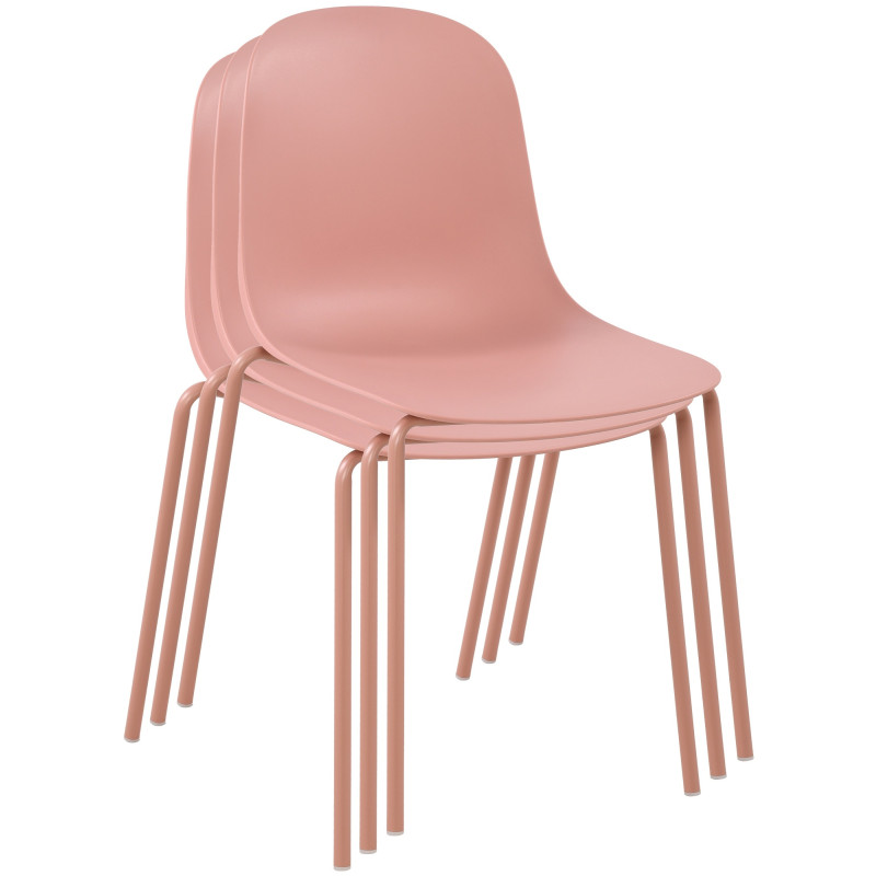 Ensemble de 2 chaises Hardin rose