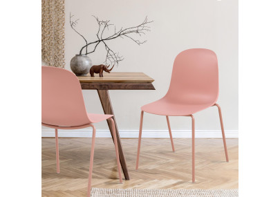 Ensemble de 2 chaises Hardin rose