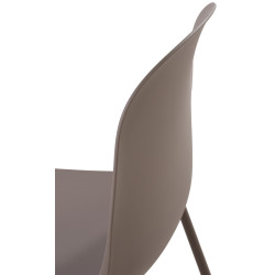 Ensemble de 2 chaises Hardin couleur taupe