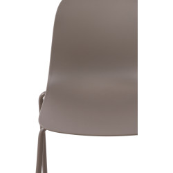 Ensemble de 2 chaises Hardin couleur taupe