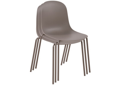Ensemble de 2 chaises Hardin couleur taupe