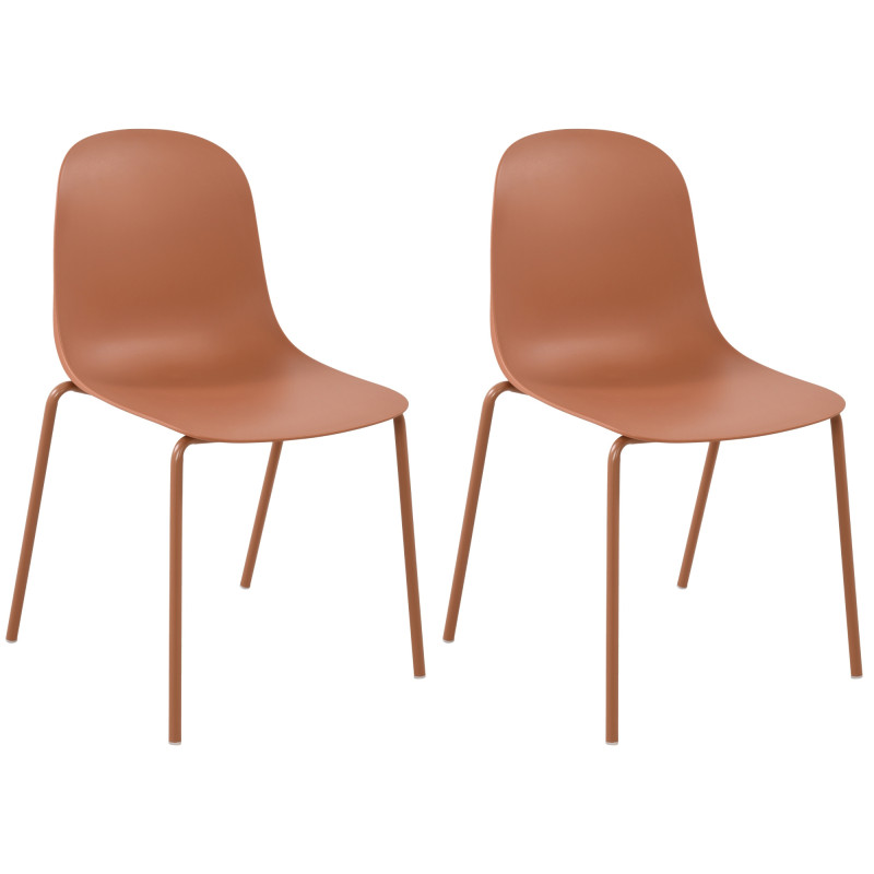 Ensemble de 2 chaises Hardin terre cuite