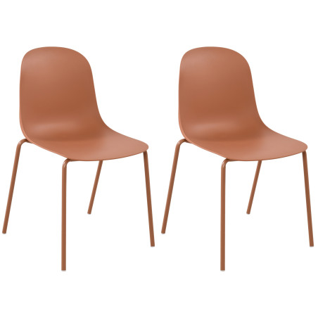 Ensemble de 2 chaises Hardin terre cuite