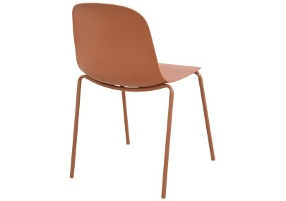Ensemble de 2 chaises Hardin couleur terre cuite