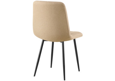 Chaise de salle à manger Clairton, tissu taupe