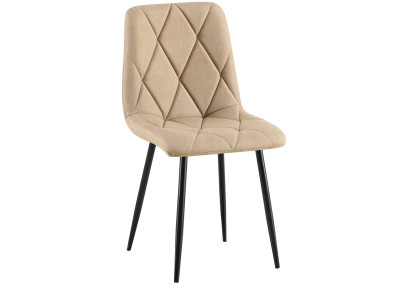 Chaise de salle à manger Clairton, tissu taupe