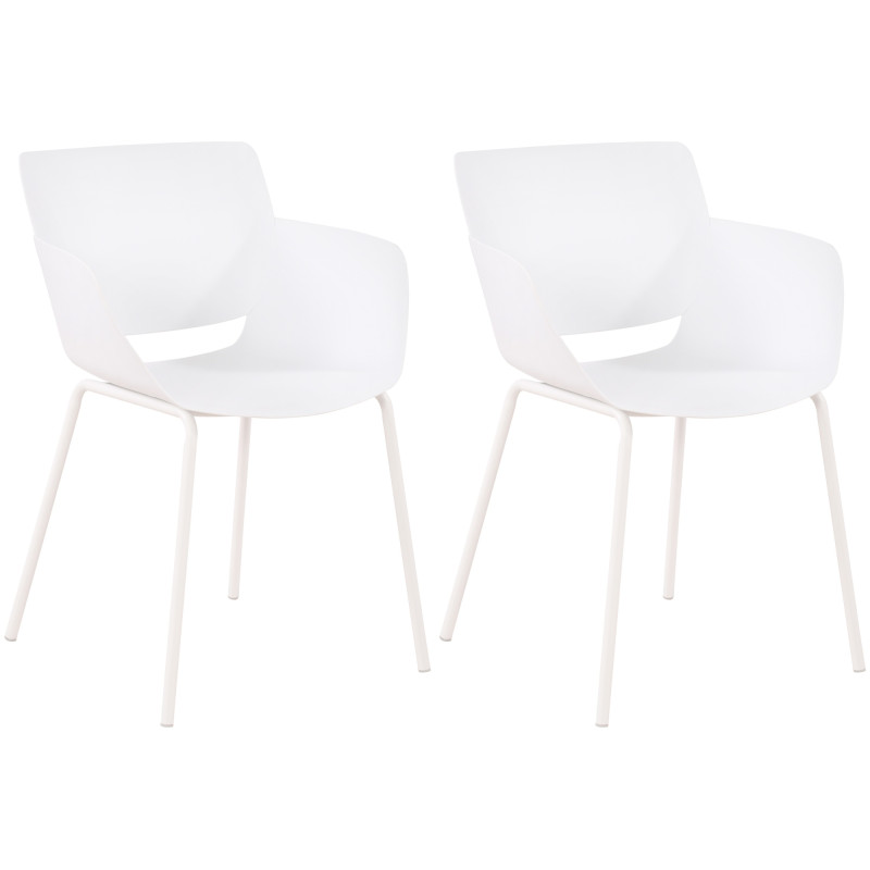 Ensemble de 2 chaises Alpena, blanches