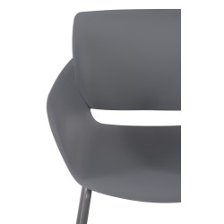 Ensemble de 2 chaises Alpena, gris foncé