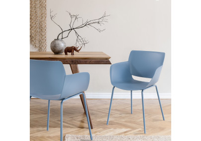 Ensemble de 2 chaises Alpena, bleues