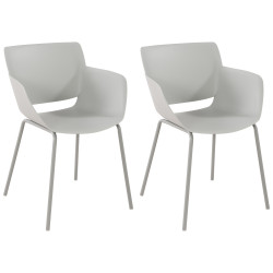 Ensemble de 2 chaises Alpena, gris clair