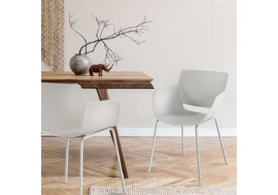 Ensemble de 2 chaises Alpena, gris clair